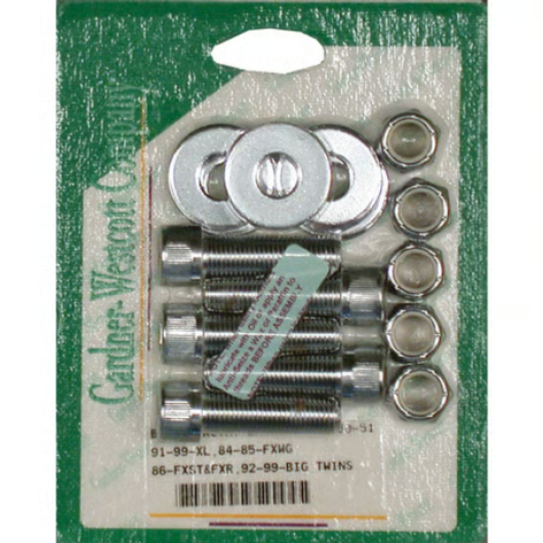 GW, Pulley Schrauben Kit für die hintere Riemenscheibe, Innensechskant, verchromt